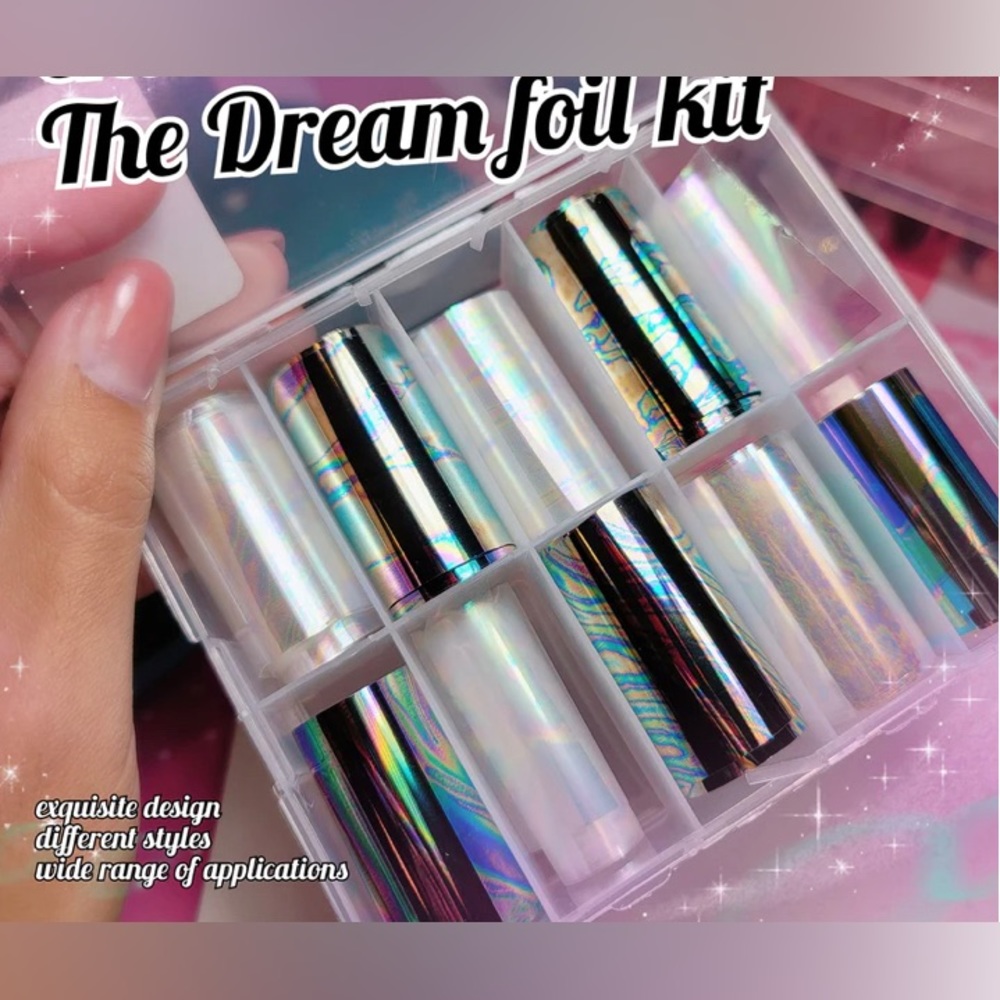 THE DREAM Nail Foil Kit 1/$15, 2/$25, 3/$30, 4/$35.$5 each additional!